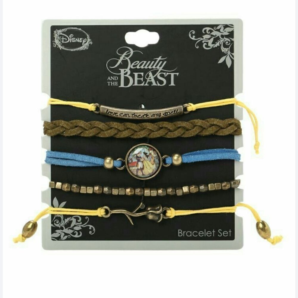 NWT Disney Beauty & the Beast Bracelet Set